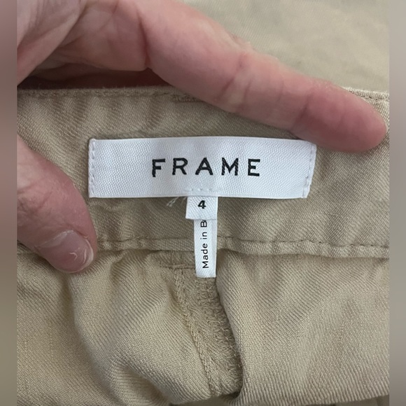 FRAME + NET SUSTAIN organic linen-blend high-rise straight-leg cargo trousers - Picture 8 of 9